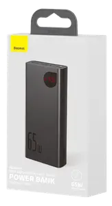 Зовнішній акумулятор (павербанк) Baseus Adaman Metal Digital Display Quick Charge Power Bank 65W 20000mAh Black (PPIMDA-D01, PPADM-65S)