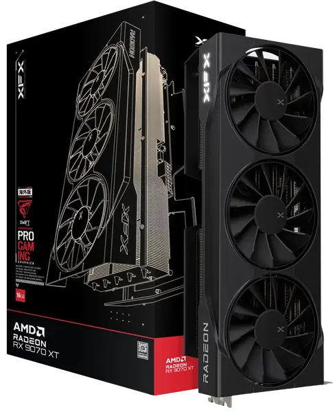 Відеокарта XFX Radeon RX 9070 XT Swift Gaming 16GB GDDR6 (RX-97TSWF3B9)