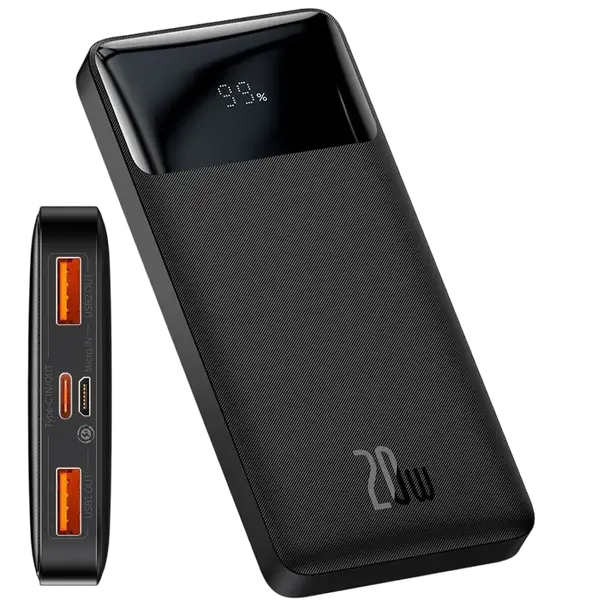 Зовнішній акумулятор (Power Bank) Baseus Bipow Digital Display 15W 20000mAh Black (PPDML-J01)
